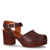 Sandalo in pelle con tacco ebano - Sandali Con Tacco Donna | Boscaini Scarpe