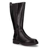 Basic casual stivale in ecopelle e tessuto nero | Boscaini Scarpe