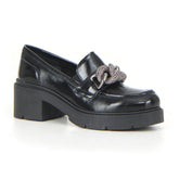 Mocassino con tacco nero vernice - Mid Season Sale Mocassini Donna | Boscaini Scarpe