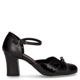 Sandalo con tacco in ecopelle nero tortora - Sandali Donna | Boscaini Scarpe