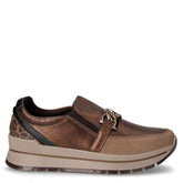 Sneaker slip-on in pelle con zeppa rame fango - IGI & CO | Boscaini Scarpe
