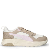 Trinity 2 sneaker in tessuto ed ecopelle bianco beige rosa | Boscaini Scarpe