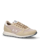 Ally Glitter sneaker in tessuto e pelle ragazza beige | Boscaini Scarpe