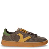 Sneaker in pelle scamosciata marrone giallo | Boscaini Scarpe
