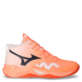 Wave Momentum Pro Mid scarpa da pallavolo in tessuto ed ecopelle arancione bianco | Boscaini Scarpe