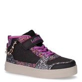 Sneaker bambina in tessuto ed ecopelle nero porpora - Scarpe Bambina | Boscaini Scarpe