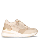 Sneaker in ecopelle con zeppa beige | Boscaini Scarpe
