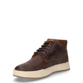 Mid sneaker in pelle testa di moro | Boscaini Scarpe