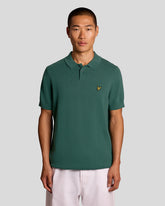 Cotton Short Sleeve Knitted Polo verde palude | Boscaini Scarpe