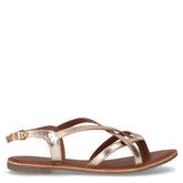 Sandalo infradito in pelle oro | Boscaini Scarpe
