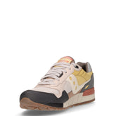 Shadow 5000 sneaker in pelle e tessuto taupe grigio giallo | Boscaini Scarpe