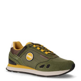 Travis Sport Colors sneaker in tessuto e pelle verde militare ocra marrone | Boscaini Scarpe