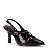 Slingback in ecopelle con tacco nero | Boscaini Scarpe
