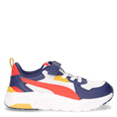 Trinity Lite sneaker bambino in ecopelle e tessuto bianco blu - Sneakers Bambino | Boscaini Scarpe