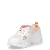 Countless Evolve sneaker in tessuto ed ecopelle bambina bianco pesca argento | Boscaini Scarpe