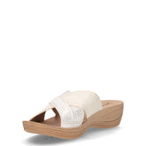 Ciabatta in ecopelle con zeppa bianco | Boscaini Scarpe
