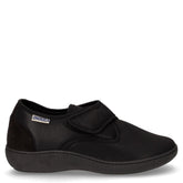 Pantofola con strappo in tessuto nero - Comfort Donna | Boscaini Scarpe