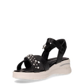 Sandalo con zeppa black | Boscaini Scarpe