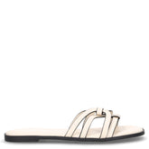 Ciabatta in ecopelle con fascette intrecciate bianco - TOO LIKE | Boscaini Scarpe