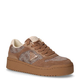 Sneakers in tessuto ed ecopelle taupe | Boscaini Scarpe