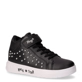 Sneaker in ecopelle con borchie bambina nero | Boscaini Scarpe