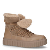 Stivaletto caldo in tessuto ed ecopelle beige - Stivaletti Donna | Boscaini Scarpe