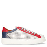 Sneaker in pelle bianco rosso blu - Sneakers Uomo | Boscaini Scarpe