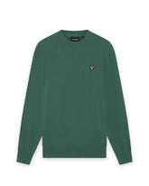Cotton Crew Neck Jumper verde | Boscaini Scarpe