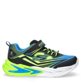 S Lights Flex Glow Ultra sneaker in tessuto con luci bambino nero lime | Boscaini Scarpe