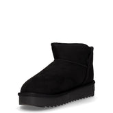 Nordic low basic tape stivaletto con caldo in tessuto nero | Boscaini Scarpe