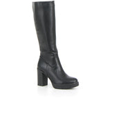 Stivale al ginocchio in ecopelle con tacco nero - Stivali Donna | Boscaini Scarpe