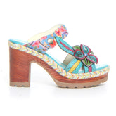 Jacao ciabatta con tacco turquoise - Mid Season Ciabatte Donna | Boscaini Scarpe