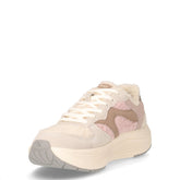 Sneaker in pelle e tessuto grigio bianco rosa | Boscaini Scarpe