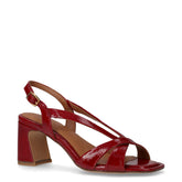 Sandalo in ecopelle con tacco ciliegia - Sandali Con Tacco Donna | Boscaini Scarpe