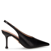 Slingback in ecopelle con tacco nero | Boscaini Scarpe