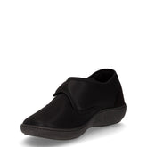 Pantofola con strappo in tessuto nero | Boscaini Scarpe