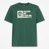 FRONT GRAPHIC SHORT SLEEVE TEE t-shirt in cotone verde | Boscaini Scarpe