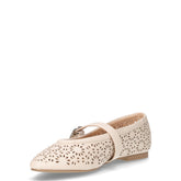 Ballerina in ecopelle con cinturino crema | Boscaini Scarpe