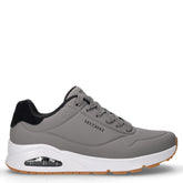 Uno Suited On Air sneaker in ecopelle grigio nero | Boscaini Scarpe