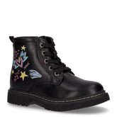 Anfibio con disegni da bambina in ecopelle nero - Anfibi Bambina | Boscaini Scarpe