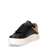 Sneaker in ecopelle nero beige geo | Boscaini Scarpe