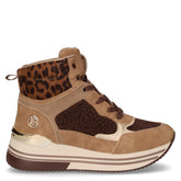 Sneaker mid in ecopelle con zeppa marrone - LAURA BIAGIOTTI | Boscaini Scarpe