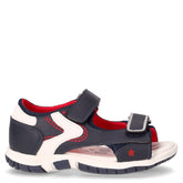 Facci sandalo in ecopelle bambino blu rosso | Boscaini Scarpe