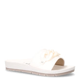 Ciabatta in ecopelle con catena bianco | Boscaini Scarpe