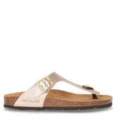 Sara ciabatta infradito in ecopelle sabbia - GRUNLAND | Boscaini Scarpe