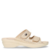 Ciabatta in tessuto con strappi oro - VALLEVERDE | Boscaini Scarpe