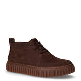 Torhill Lace Hi polacchino in pelle marrone scuro | Boscaini Scarpe