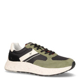 Sneaker in pelle e tessuto verde betulla - Sneakers Uomo | Boscaini Scarpe
