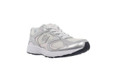 408 sneaker in tessuto ed ecopelle silver metallic | Boscaini Scarpe