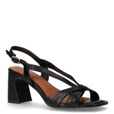 Sandalo in ecopelle con tacco nero - Sandali Con Tacco Donna | Boscaini Scarpe